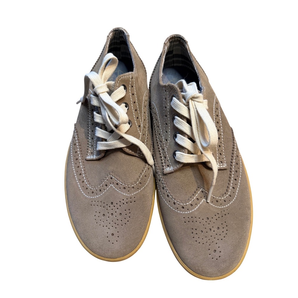 Clarks Mens 9M Wingtip Brogue Suede Lace Up Casual‎ Oxfords Tan